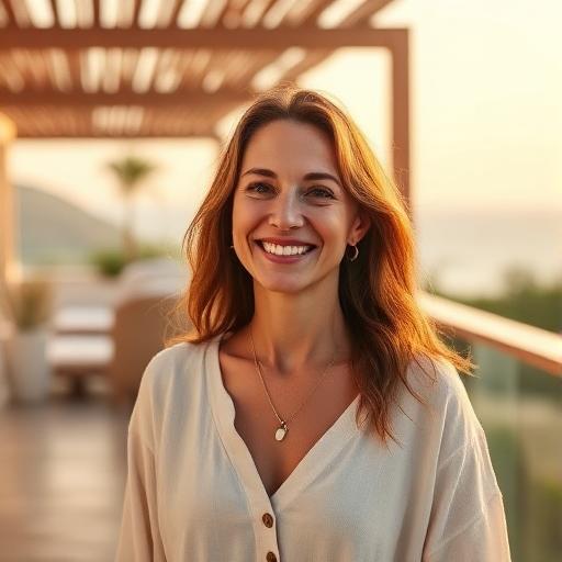 Retrato de Lucía M., huésped de Meridian Retreats